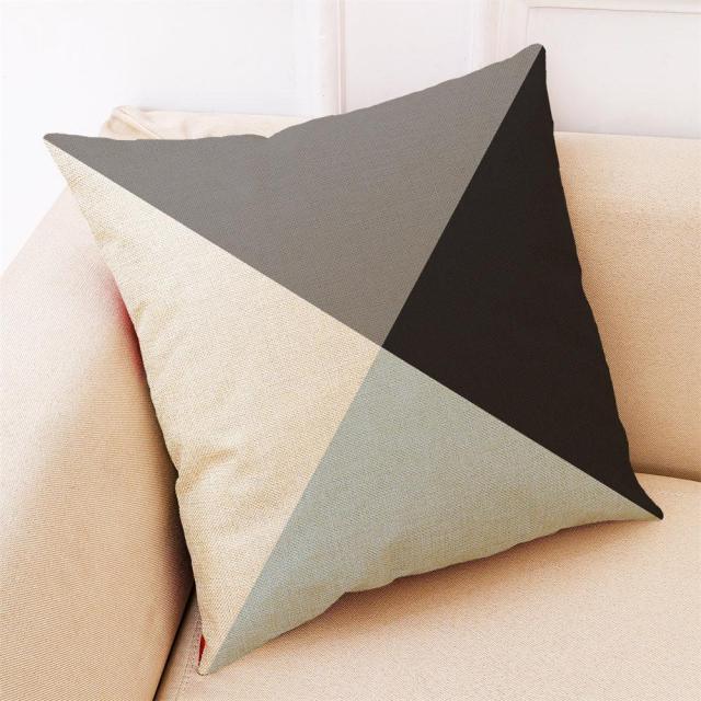 Elegant Pattern Printed Throw Pillow Modern Soft Linen Blend Cushion Home Decorative Fashion Geometric Pattern Throw Pillow Covers Square Decorative Cushion Case For Home Pillows Case