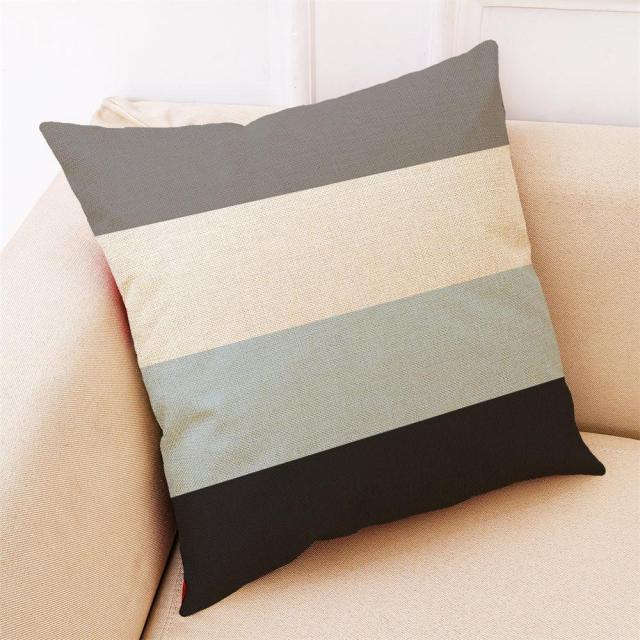 Elegant Pattern Printed Throw Pillow Modern Soft Linen Blend Cushion Home Decorative Fashion Geometric Pattern Throw Pillow Covers Square Decorative Cushion Case For Home Pillows Case