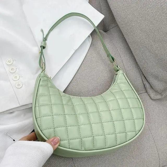 Elegant Pure Color Shoulder Underarm Bags, Casual Ladies Zipper Small Purse Top-handle Handbag For Ladies And Girls