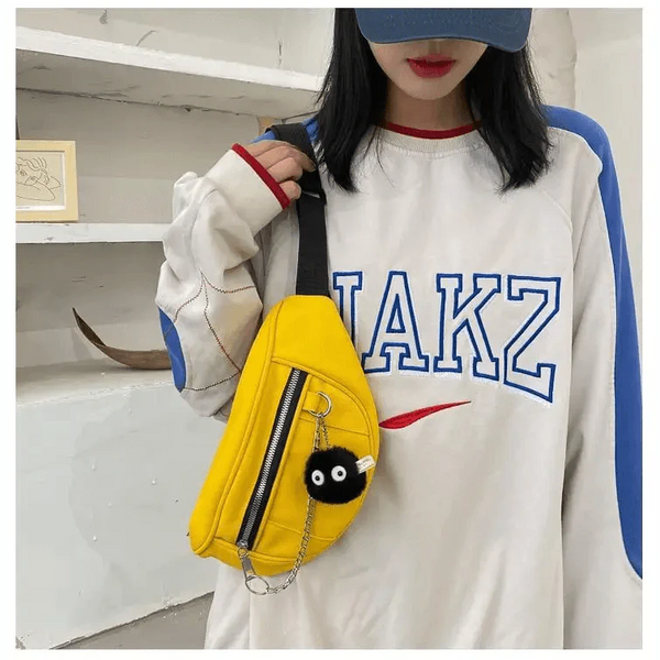 Elegant Purple Ladies Chain Waist Bag Canvas Fanny Pack Luxury Outdoor Chest Bag Phone Purse For Everyday Use