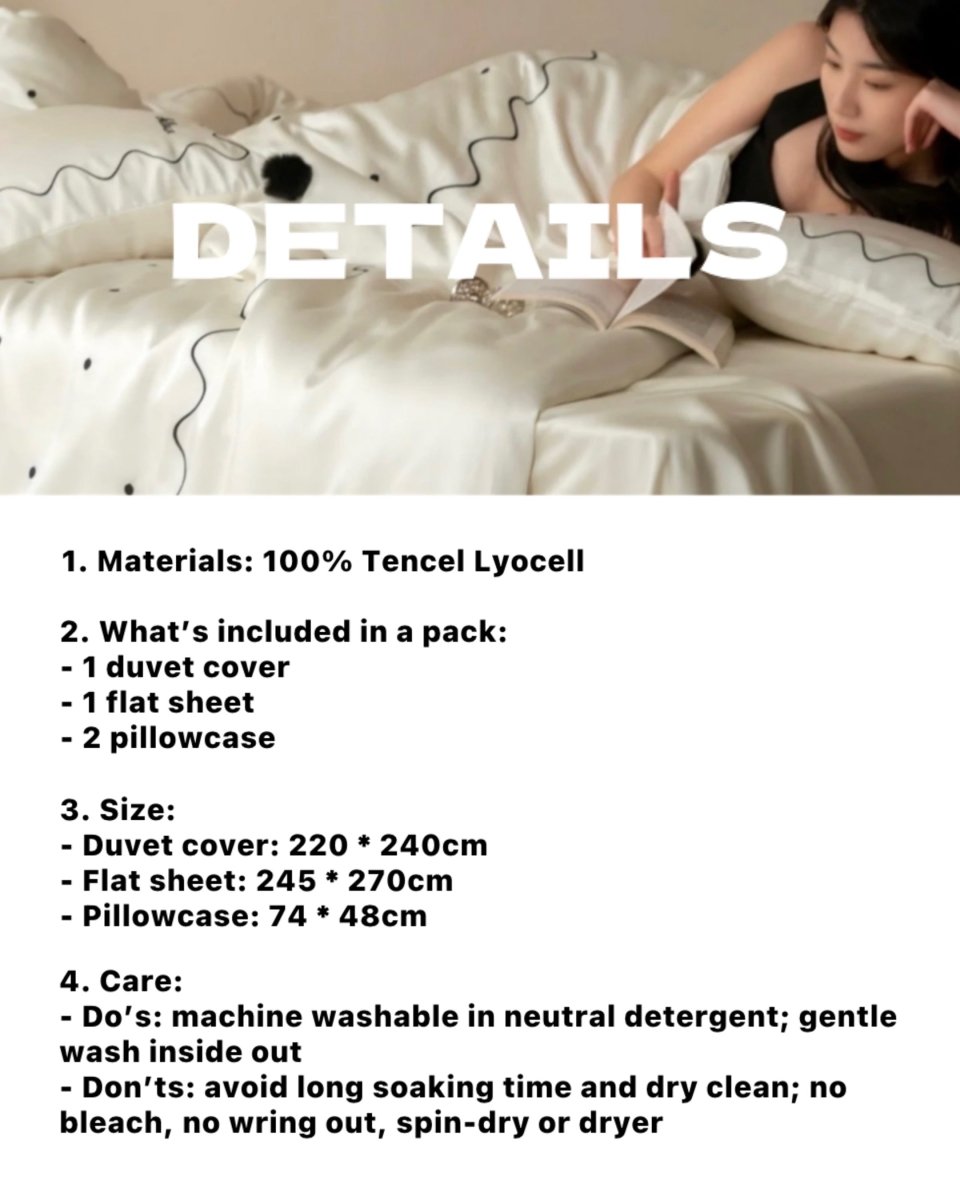 Elegant Retro Polka Dot Silky Smooth Tencel Lyocell Queen Size Duvet Cover Set