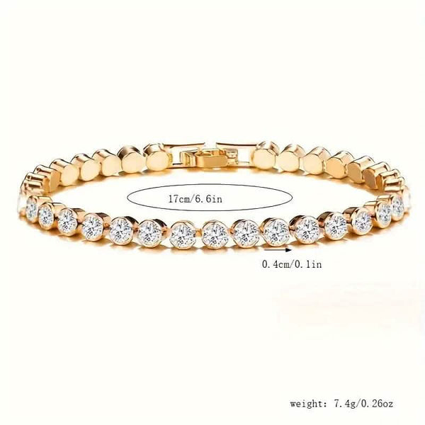 Elegant Rhinestone Tennis Bracelet