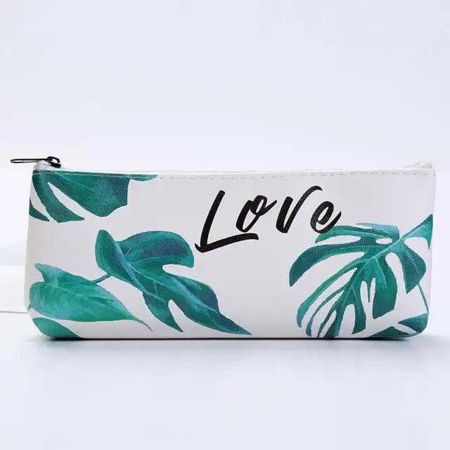 Elegant Small Fresh Print Stationery Portable Stylish Simple Pencil Case Cool Case For Students Office School Pouch