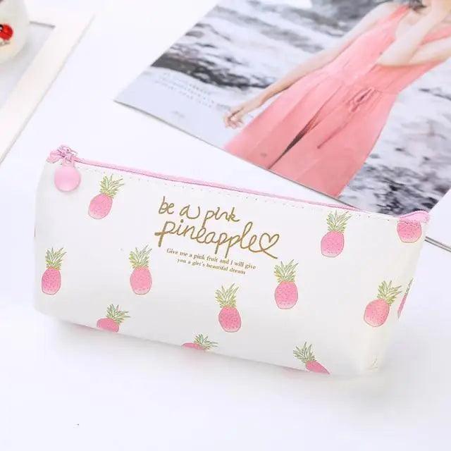 Elegant Small Fresh Print Stationery Portable Stylish Simple Pencil Case Cool Case For Students Office School Pouch