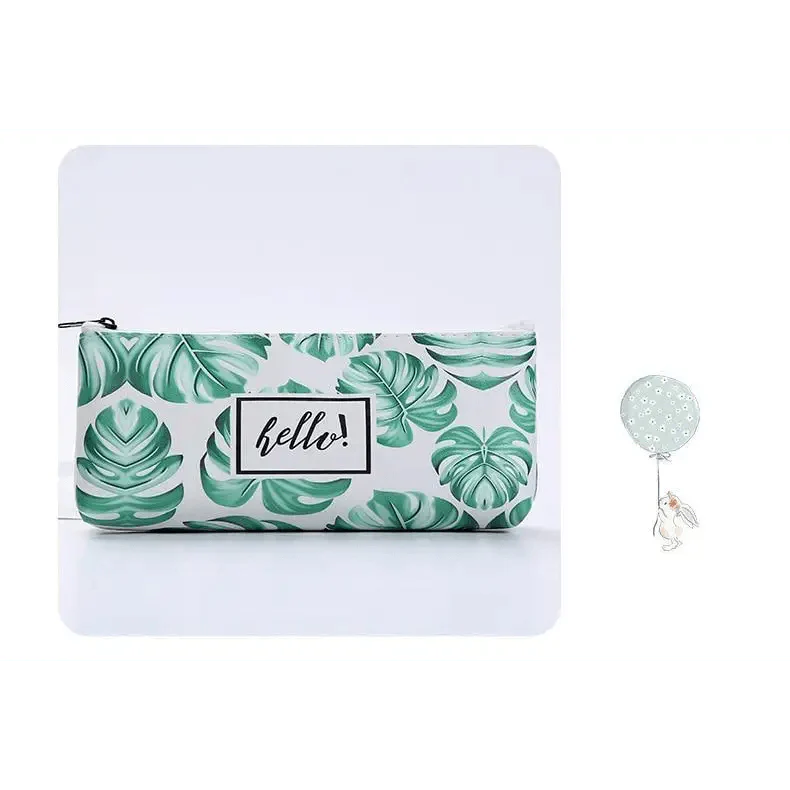 Elegant Small Fresh Print Stationery Portable Stylish Simple Pencil Case Cool Case For Students Office School Pouch