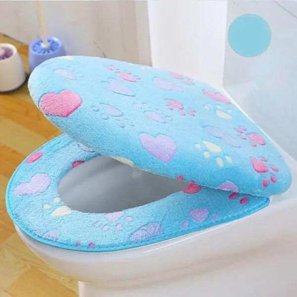 Elegant Soft And Comfortable Toilet Seat Cover Warm Waterproof Bathroom Bathroom Covers Bright Colors