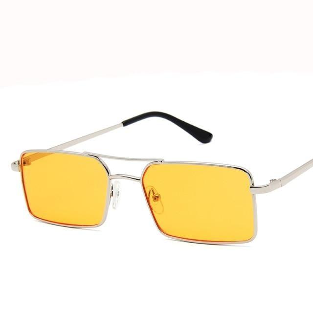 Elegant Square Sunglasses For Women Luxury Eyewear For Women/Men High Quality Metal Glasses For Women Outdoor Lightweight Sunglasses For Men Retro Design