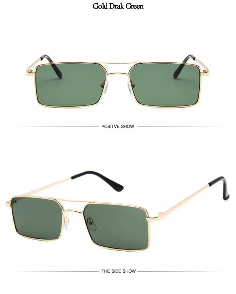 Elegant Square Sunglasses For Women Luxury Eyewear For Women/Men High Quality Metal Glasses For Women Outdoor Lightweight Sunglasses For Men Retro Design