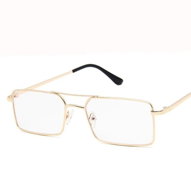 Elegant Square Sunglasses For Women Luxury Eyewear For Women/Men High Quality Metal Glasses For Women Outdoor Lightweight Sunglasses For Men Retro Design