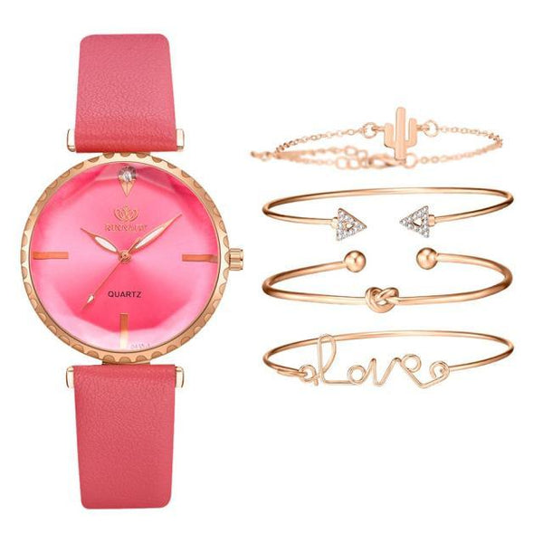Elegant Style Fashion Womens Watch Luxury Leather Band Analog Quartz Wrist Watch Women Dress Leather Band Thin Minimalist Casual Simple Dress Analog Quartz Wristwatch