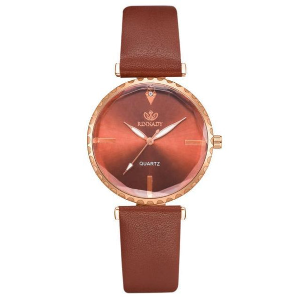 Elegant Style Fashion Womens Watch Luxury Leather Band Analog Quartz Wrist Watch Women Dress Leather Band Thin Minimalist Casual Simple Dress Analog Quartz Wristwatch