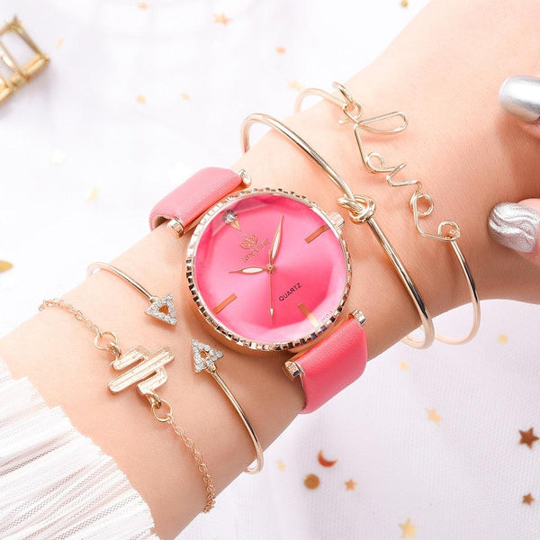 Elegant Style Fashion Womens Watch Luxury Leather Band Analog Quartz Wrist Watch Women Dress Leather Band Thin Minimalist Casual Simple Dress Analog Quartz Wristwatch