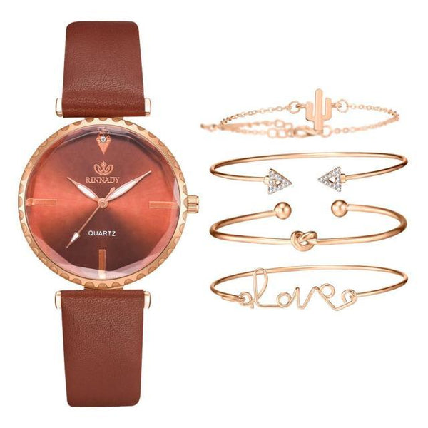 Elegant Style Fashion Womens Watch Luxury Leather Band Analog Quartz Wrist Watch Women Dress Leather Band Thin Minimalist Casual Simple Dress Analog Quartz Wristwatch