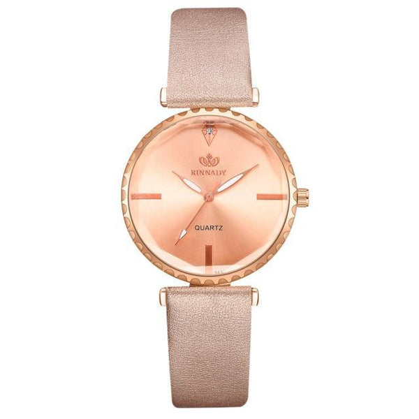 Elegant Style Fashion Womens Watch Luxury Leather Band Analog Quartz Wrist Watch Women Dress Leather Band Thin Minimalist Casual Simple Dress Analog Quartz Wristwatch