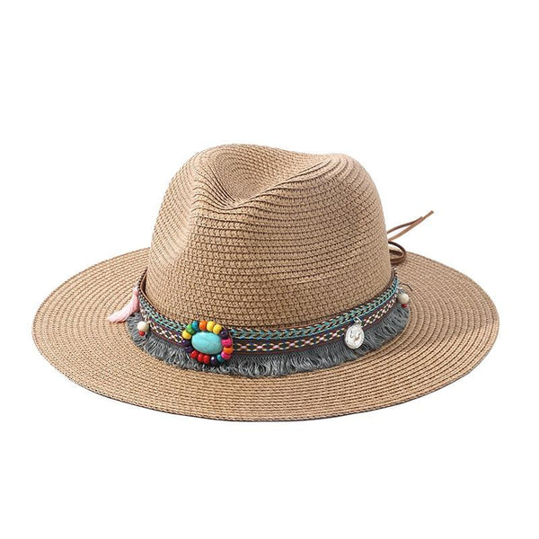 Elegant Tassel Beach Hats For Women Women's Bucket Sun Hat Max Sun Protection Holiday Hats Ladies Sun Hat Summer Straw Hats UV Protection Foldable Travel One Size Hat Modern Summer Fedoras For Party
