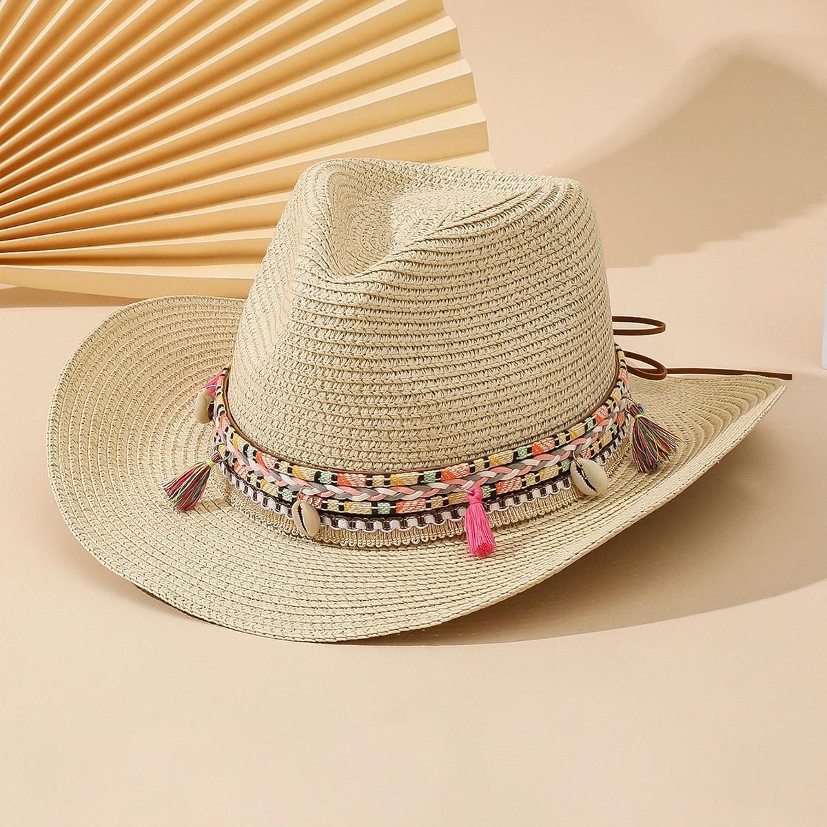 Elegant Tassel Beach Hats For Women Women's Bucket Sun Hat Max Sun Protection Holiday Hats Ladies Sun Hat Summer Straw Hats UV Protection Foldable Travel One Size Hat Modern Summer Fedoras For Party