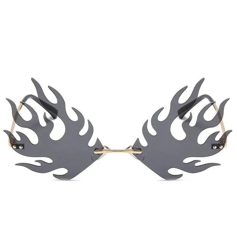 Elegant Unisex Rimless Sunglasses Women Fashion Unique Sun Glasses Design Black Red Bright Colors Perfect Gift