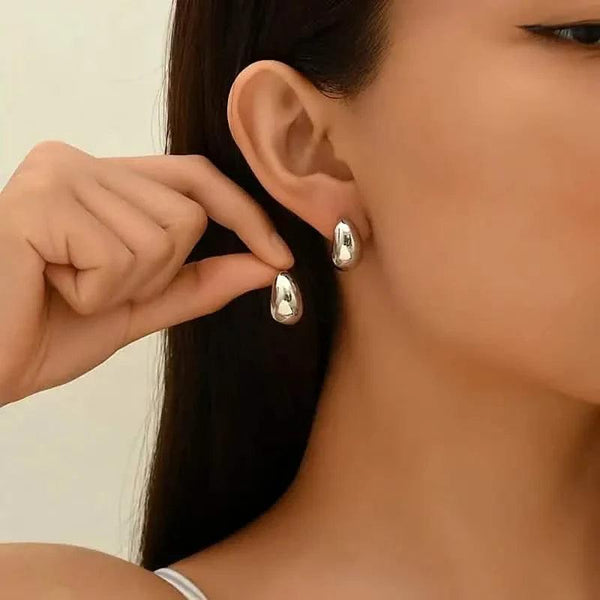 Elegant Water Drop Hoop Earrings for Women