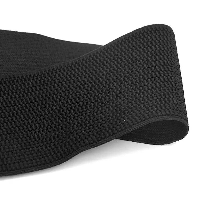 Elegant Wide Fabric Strap  Silver Metal Buckle Belts For Women Trendy Women's Fashion Stretchable Classic Color Belts