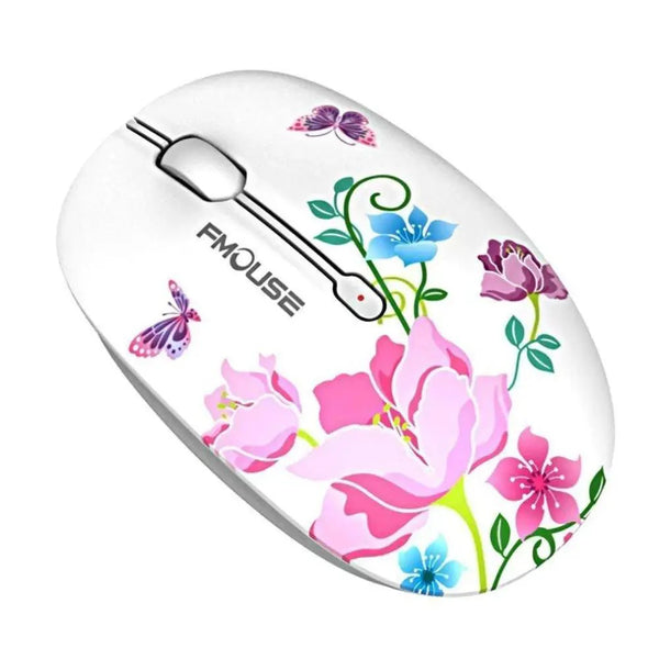 Elegant Women 2.4G Wireless Mouse Super Quiet 1600DPI Laptop Wireless Computer Optical Slim Mouse