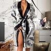 Elegant Women Indoor Robes Modern Design Bathrobes Ladies Long Sleepwear Soft And Comfortable Womens Bathrobes