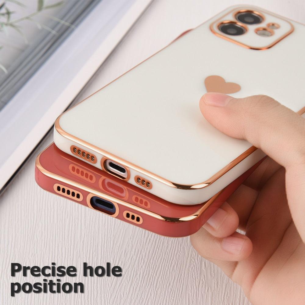 Elegant Women Phone Case For iPhone 13 14 Pro Camera Lens Protection For iPhone 12 11 Pro Max 14Plus Shockproof Case Luxurious Bumper Cute Pattern Women Girls Soft Silicone Shockproof Camera Case