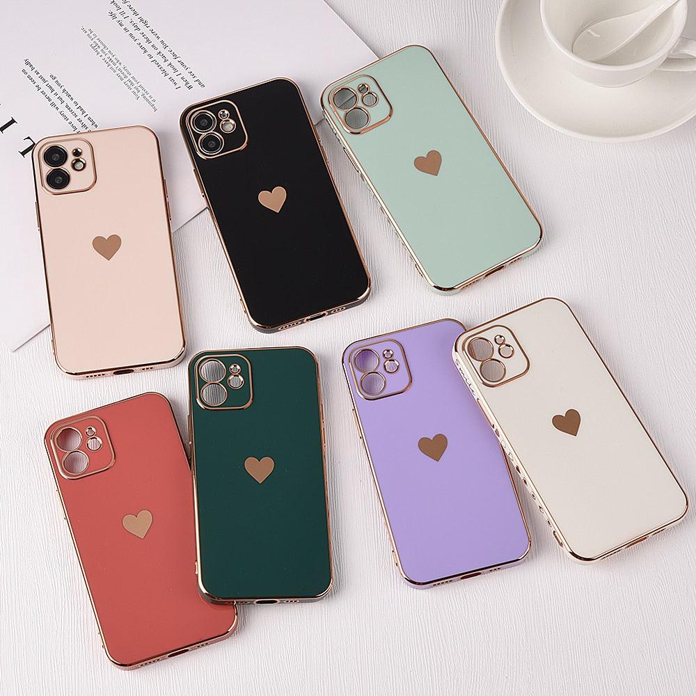 Elegant Women Phone Case For iPhone 13 14 Pro Camera Lens Protection For iPhone 12 11 Pro Max 14Plus Shockproof Case Luxurious Bumper Cute Pattern Women Girls Soft Silicone Shockproof Camera Case