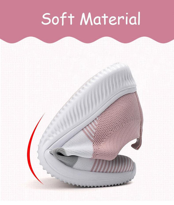 Elegant Women Shoes Espadrilles Knitted Sneakers Women New Flat Shoes Mix Color Casual Walking Shoes Slip-on Sock Shoe Lady Girls Running Shoes Mesh Air Mesh Womens Espadrilles