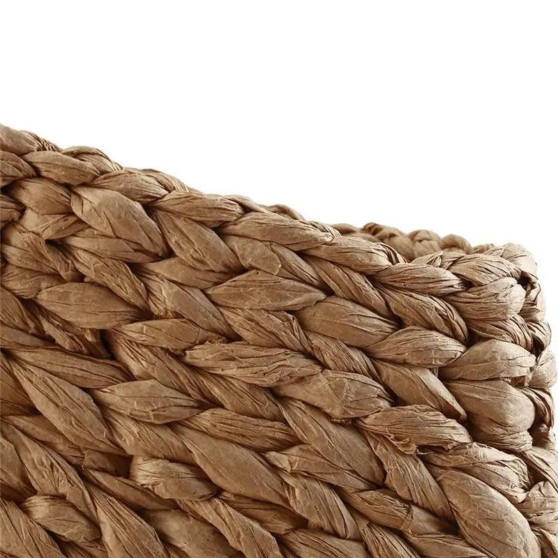 Elehant Women's Woven Wicker Straw Half Round Bag Trendy Large Capacity Female Casual Travel Bag