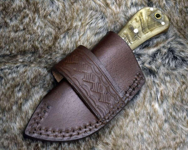 Elemental Skinning Knife with Ram Horn Handle - Gifts for You 'n Me