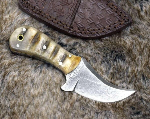 Elemental Skinning Knife with Ram Horn Handle - Gifts for You 'n Me