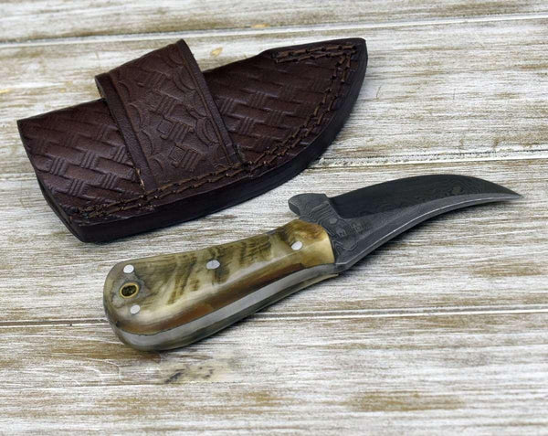 Elemental Skinning Knife with Ram Horn Handle - Gifts for You 'n Me