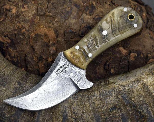 Elemental Skinning Knife with Ram Horn Handle - Gifts for You 'n Me