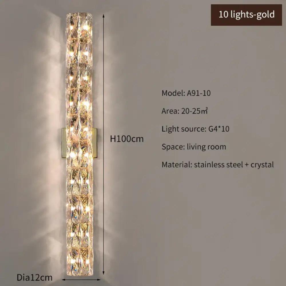 Elena Modern Crystal Wall Sconce | Bedroom Home Lighting