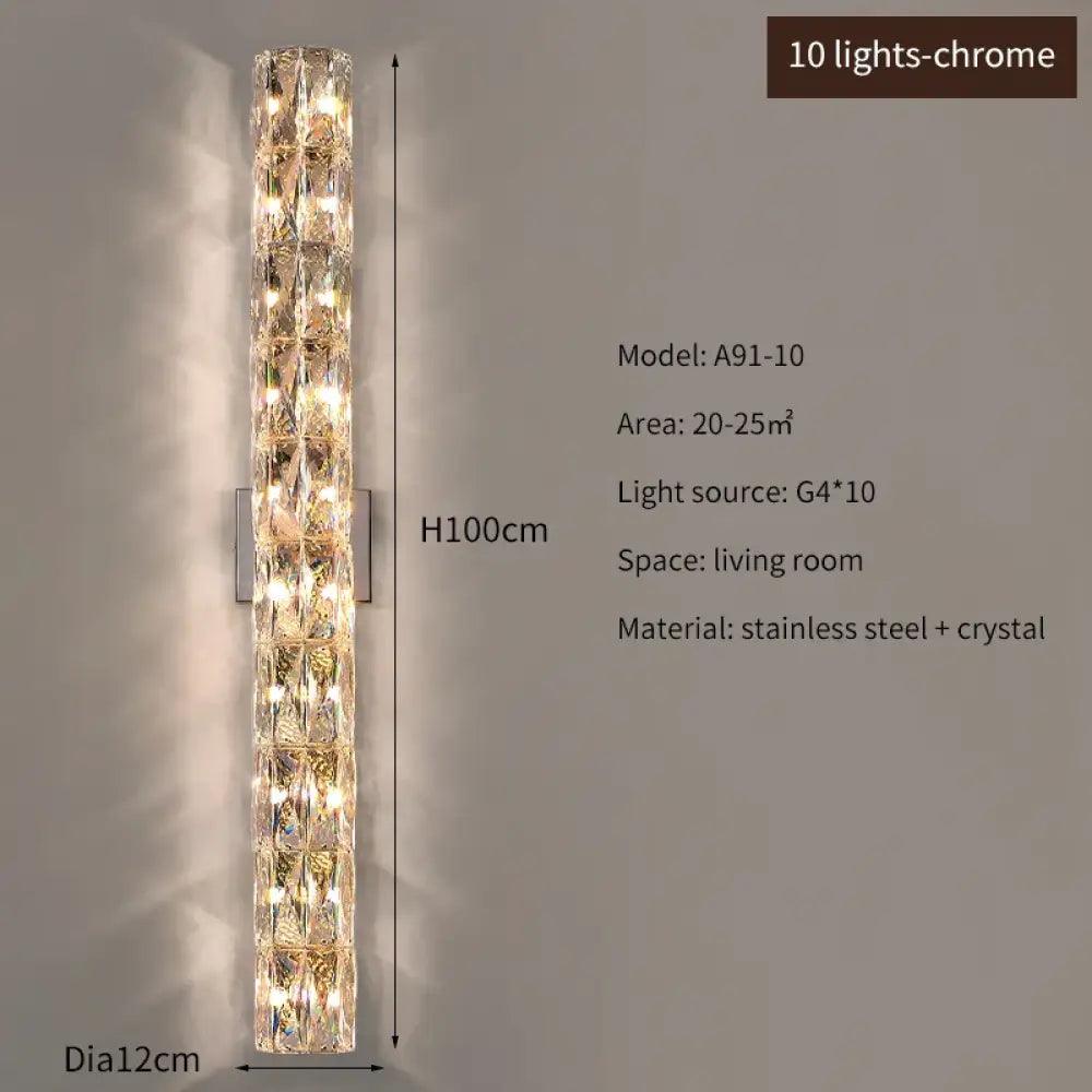 Elena Modern Crystal Wall Sconce | Bedroom Home Lighting