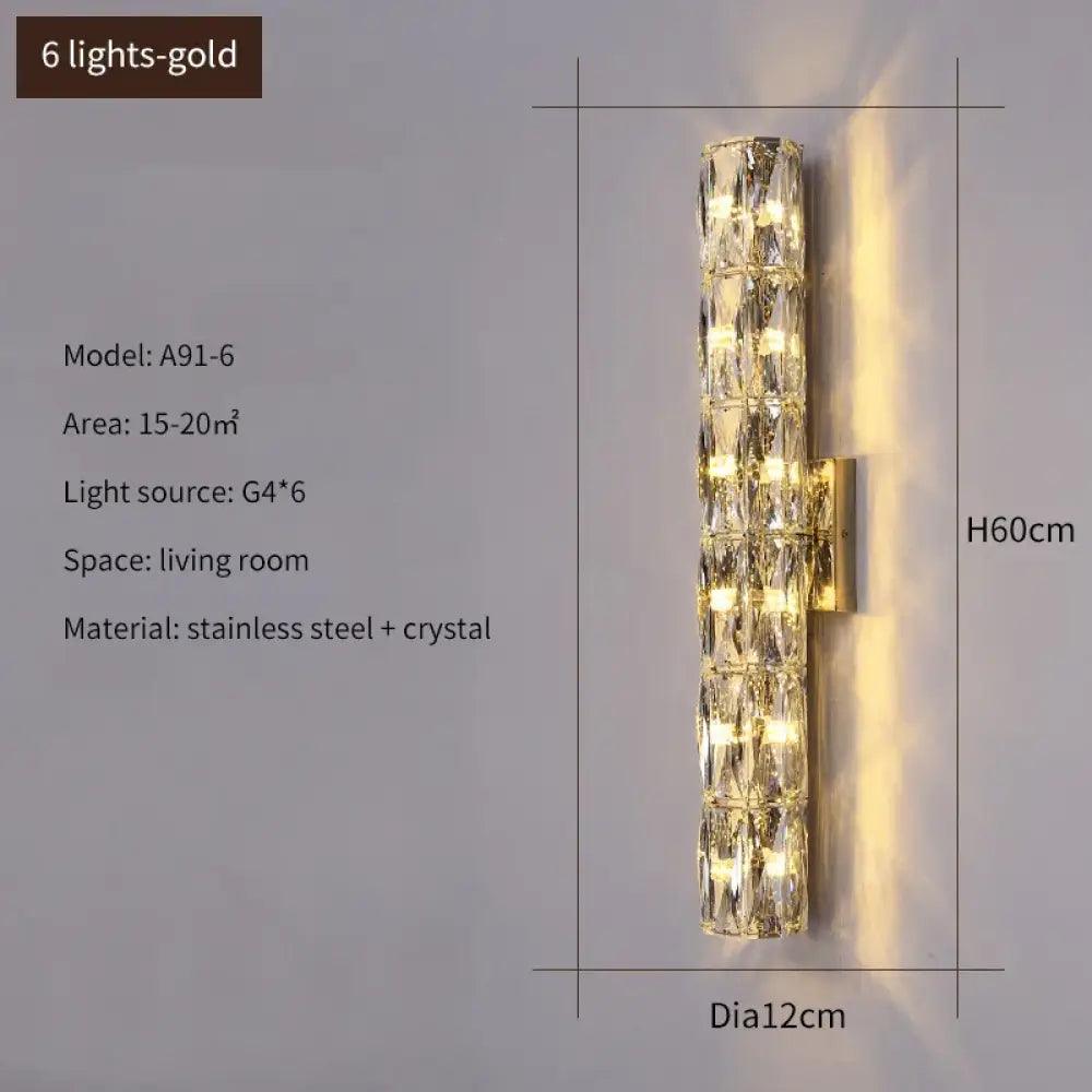 Elena Modern Crystal Wall Sconce | Bedroom Home Lighting