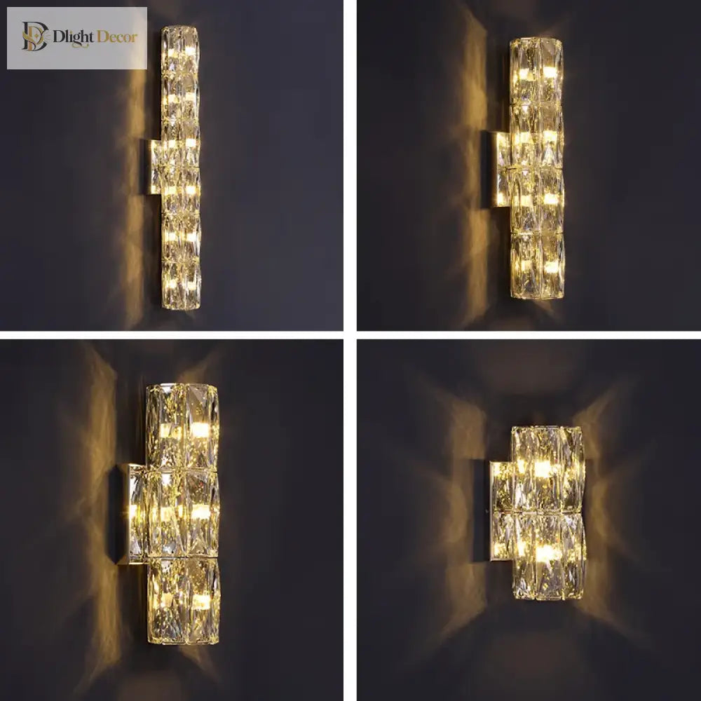 Elena Modern Crystal Wall Sconce | Bedroom Home Lighting