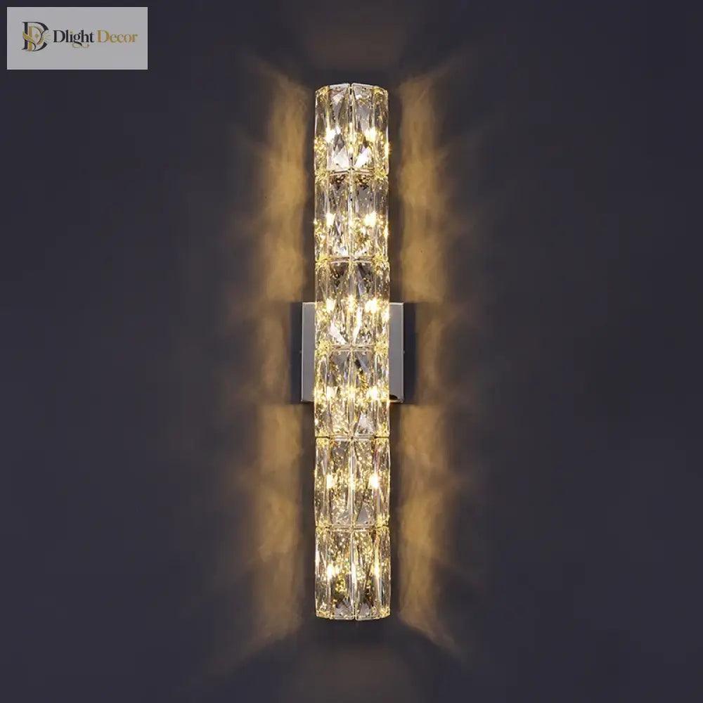 Elena Modern Crystal Wall Sconce | Bedroom Home Lighting