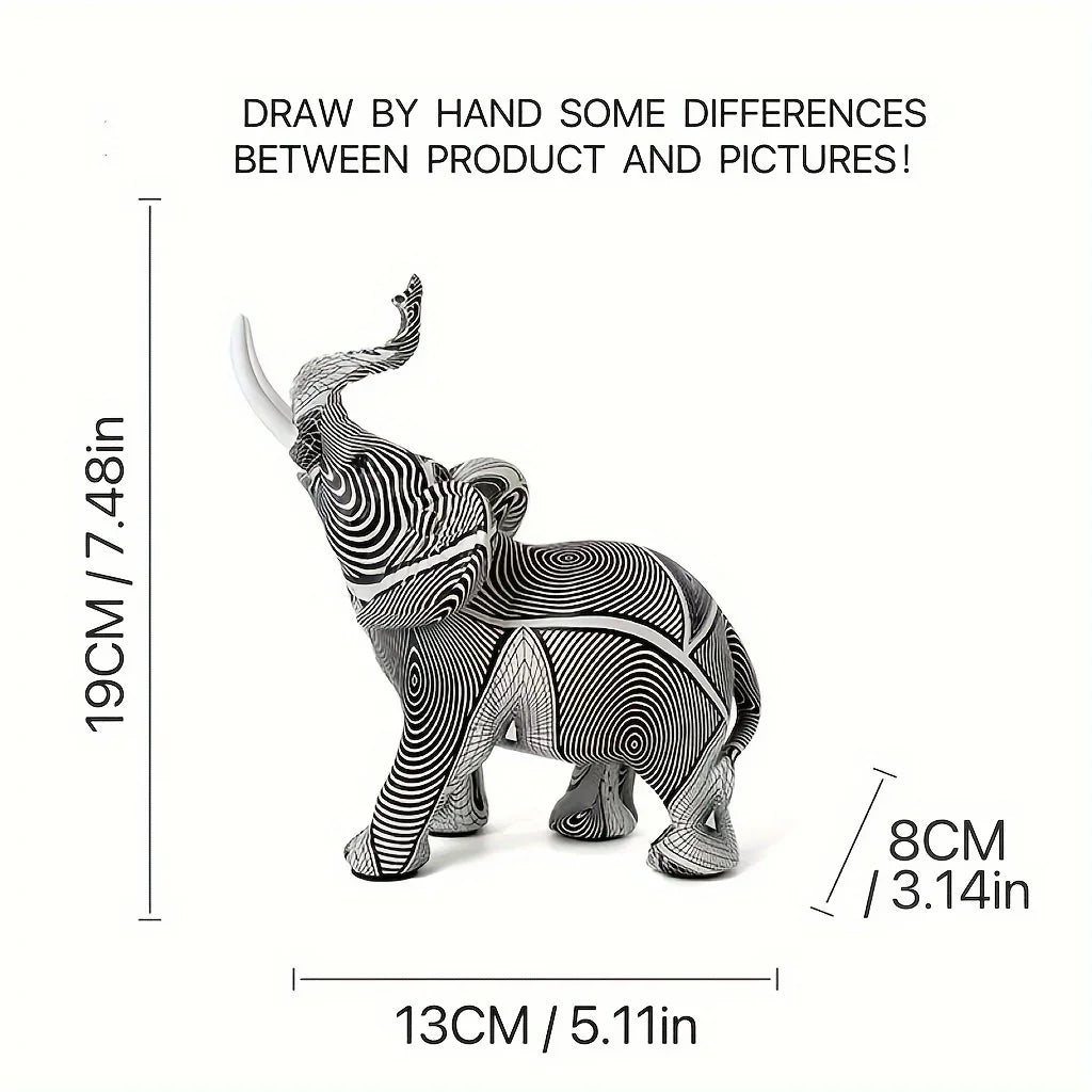 Elephant Statue - Modern Black