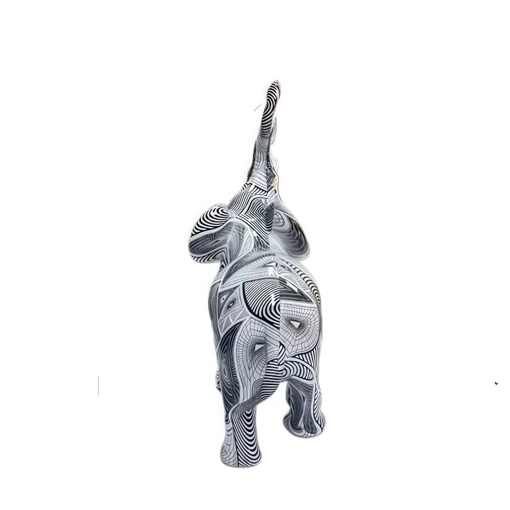 Elephant Statue - Modern Black