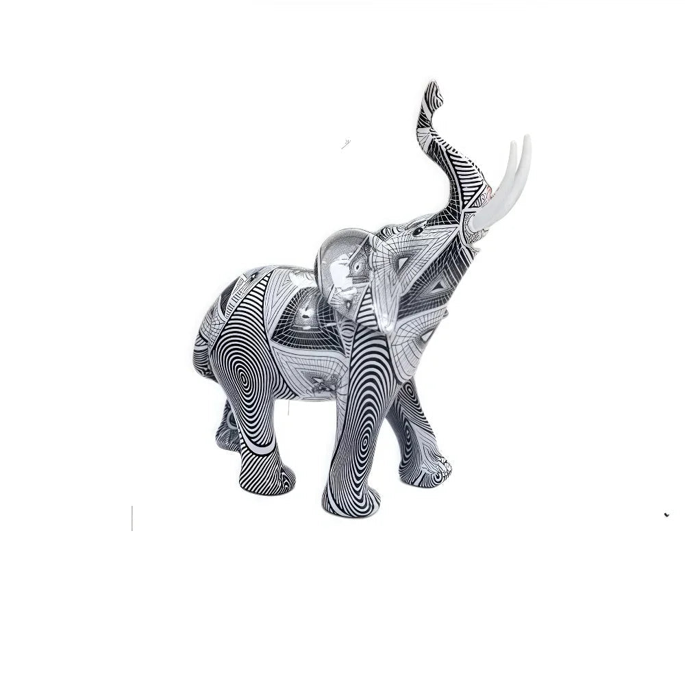 Elephant Statue - Modern Black
