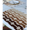 Bardot - Pack of 4 Beautiful Cut Velvet One-Side Placemats - Color: Driftwood
