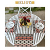 Bardot - Pack of 4 Beautiful Cut Velvet One-Side Placemats - Color: Blush