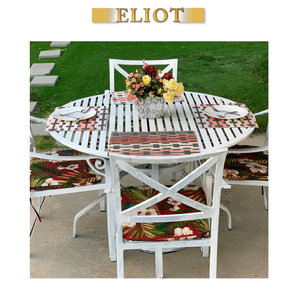 Bardot - Pack of 4 Beautiful Cut Velvet One-Side Placemats - Color: Blush