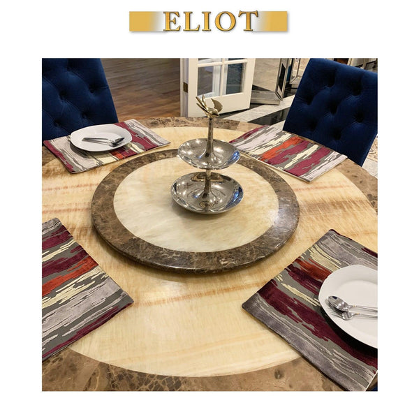 Cirrus - Set of 4 Beautiful Cut Velvet Placemats - Color: Ruby