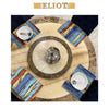Elegant Plate Mats, Cirrus - Pack of 4 Beautiful Cut Velvet Thick Placemats - Color: Memphis