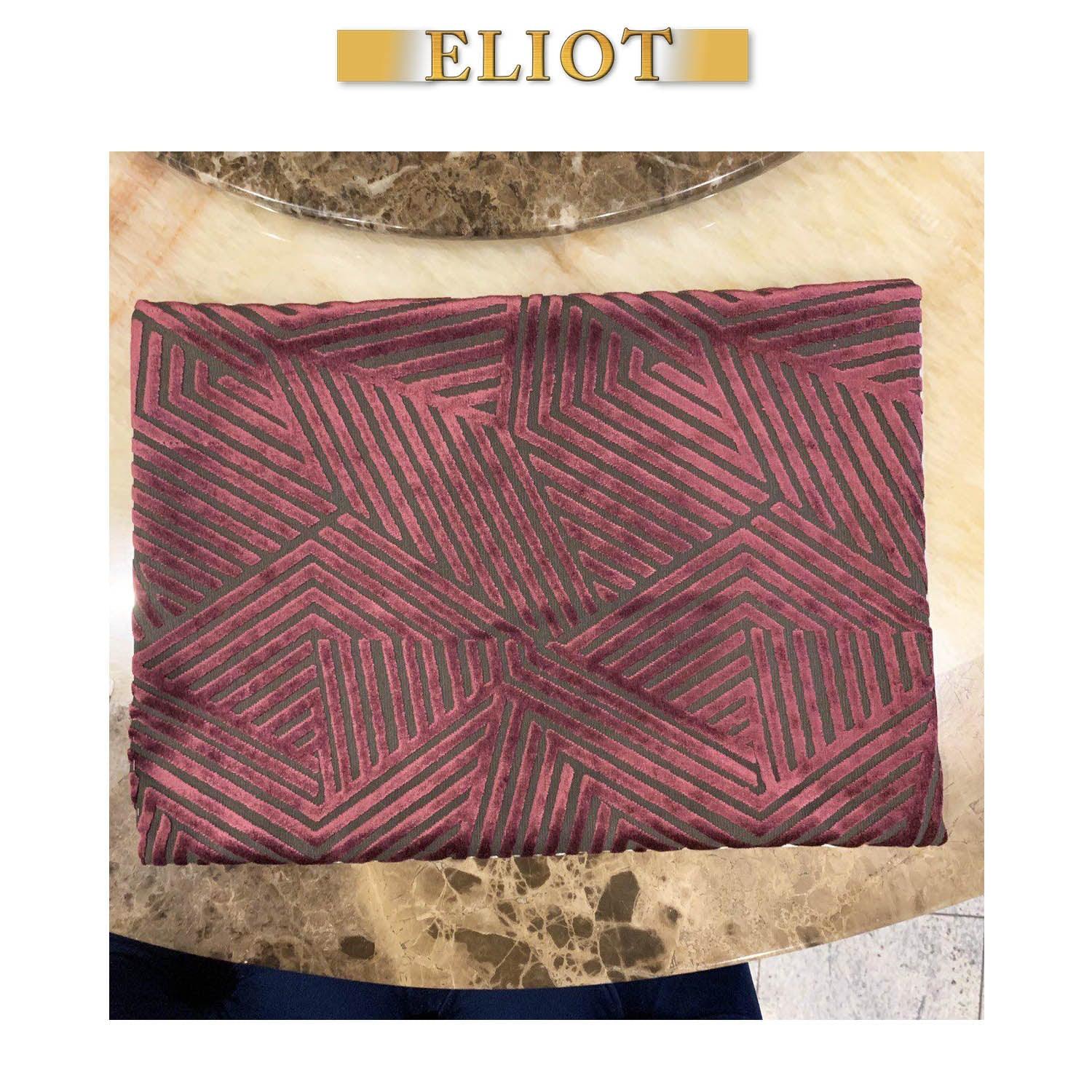 Otis - Pack of 4 Beautiful Cut Velvet Placemats - Color: Sunset