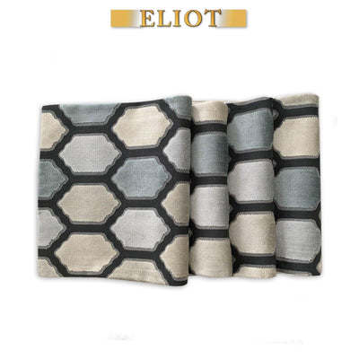 Seymour - Pack of 4 Beautiful Cut Velvet Placemats - Color: Carrara