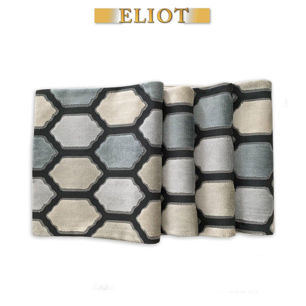 Seymour - Pack of 4 Beautiful Cut Velvet Placemats - Color: Carrara