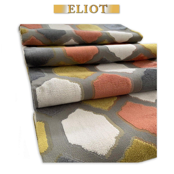 Seymour - Pack of 4 Beautiful Cut Velvet Placemats - Color: Sorbet